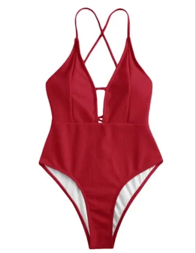 Vestido de baño para dama color rojo