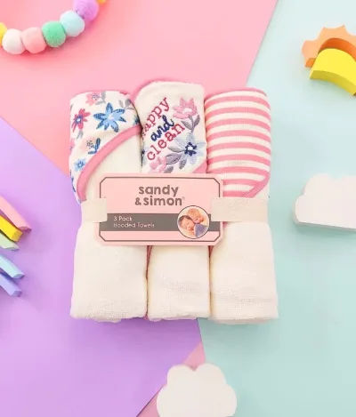 Conjunto de 3 paños para niña