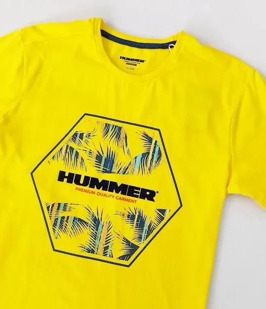 Camiseta Hummer para caballero color amarillo