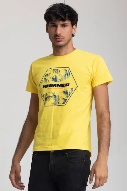 Camiseta Hummer para caballero color amarillo