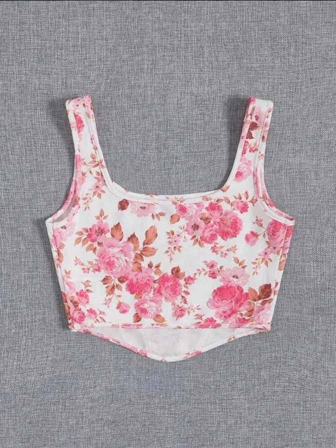 Crop Top multicolor floral