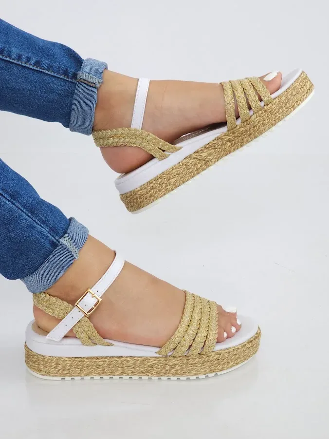 Sandalias Colombianas para Dama blanco T-43