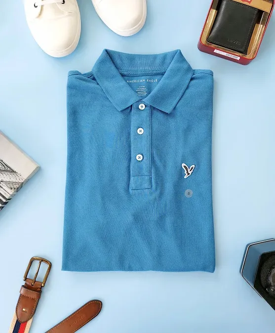 Camiseta American Eagle para caballero color azul