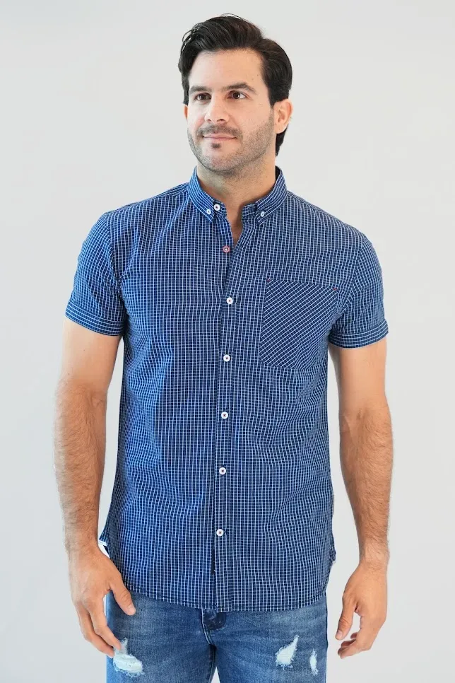 Camisa Hummer para caballero diseño de cuadros