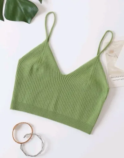 Crop top para dama color verde