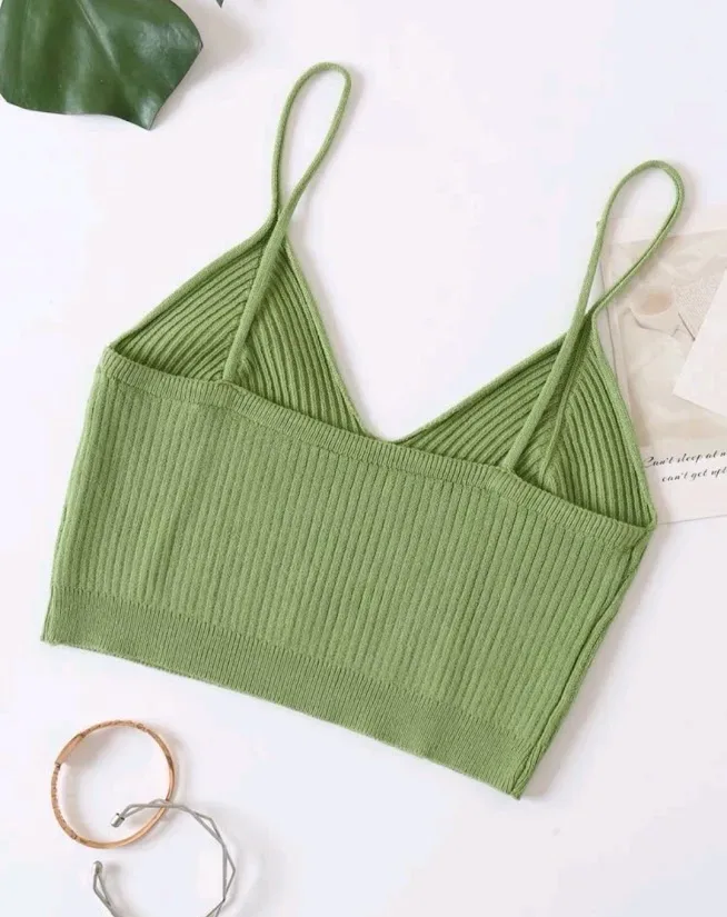 Crop top para dama color verde