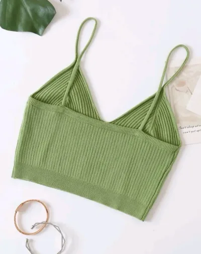 Crop top para dama color verde