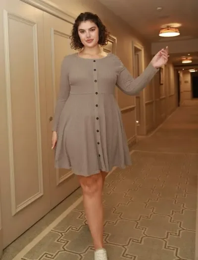 Vestido para dama café claro