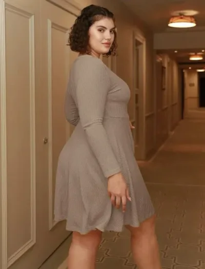 Vestido para dama café claro