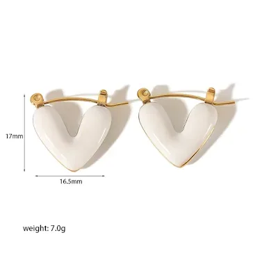 Argollas de acero inoxidable cubiertas con esmalte blanco
