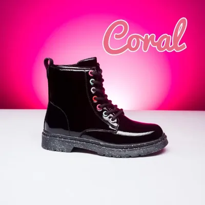 Botines Coral Delila Black para niña