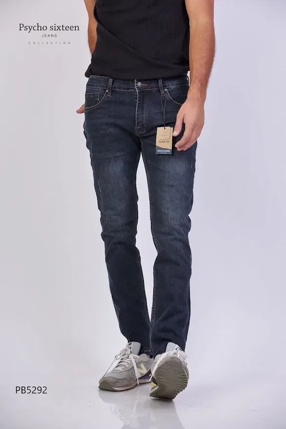 Jeans PSYCHO SIXTEEN para caballero Slim Fit PB5292 color azul oscuro