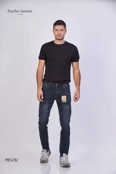 Jeans PSYCHO SIXTEEN para caballero Slim Fit PB5292 color azul oscuro