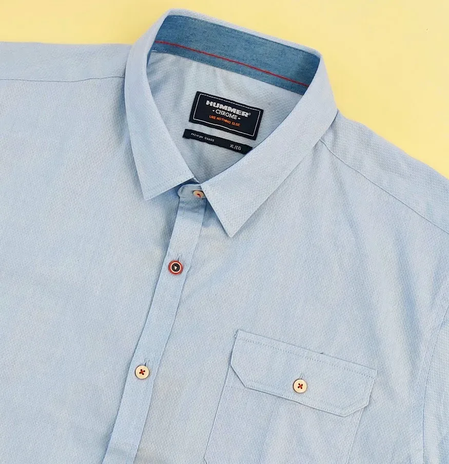 Camisa Hummer para caballero color celeste