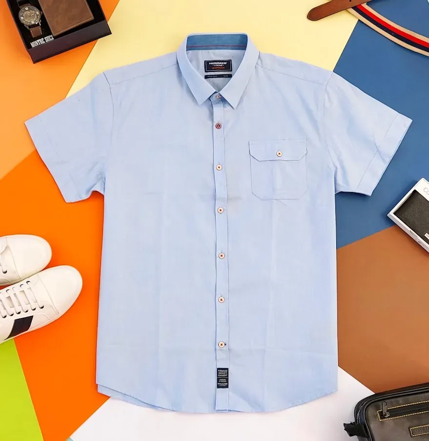 Camisa Hummer para caballero color celeste