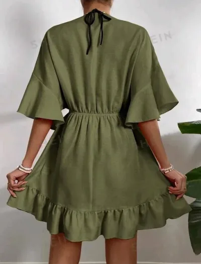 Vestido para dama color verde musgo