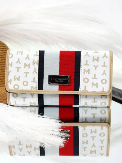 Cartera Tommy Hilfiger para dama color blanco
