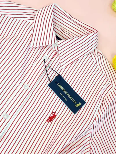Camisa Cambrige Polo para dama de rayas