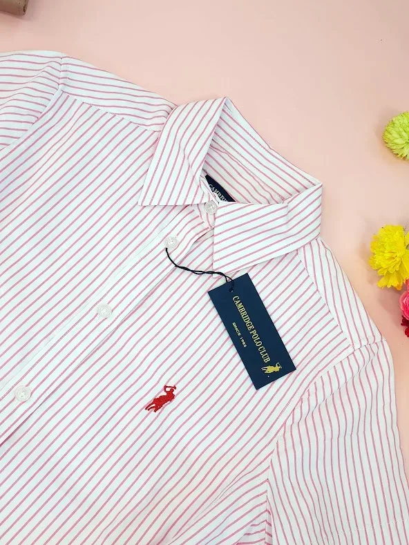 Camisa Cambrige Polo para dama de rayas