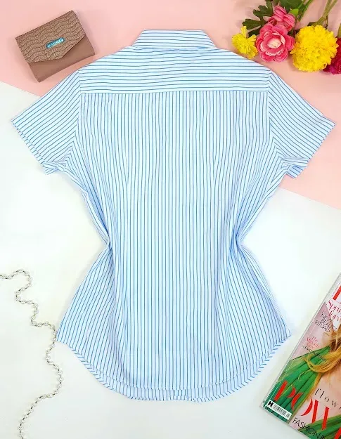Camisa Cambrige Polo para dama de rayas