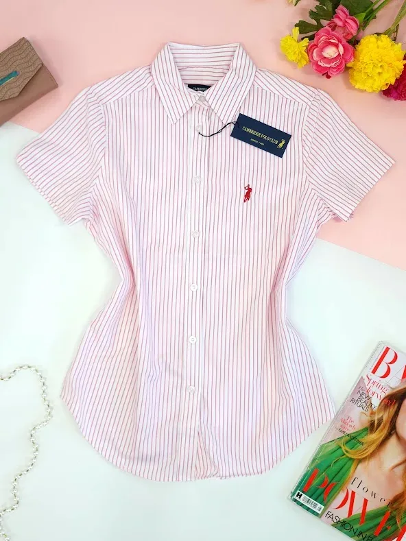 Camisa Cambrige Polo para dama de rayas