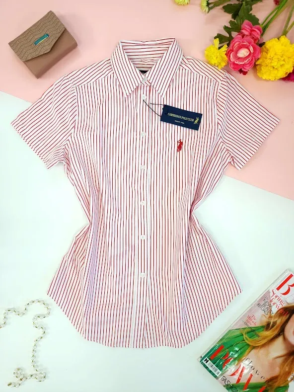 Camisa Cambrige Polo para dama de rayas