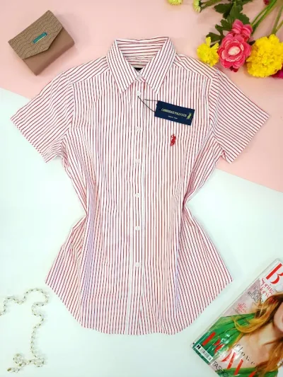 Camisa Cambrige Polo para dama de rayas