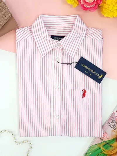 Camisa Cambrige Polo para dama de rayas
