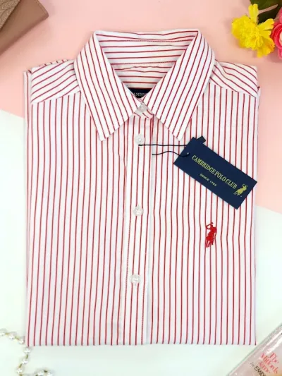 Camisa Cambrige Polo para dama de rayas