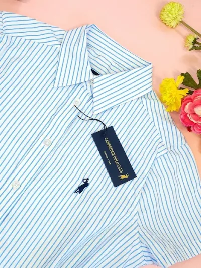 Camisa Cambrige Polo para dama de rayas