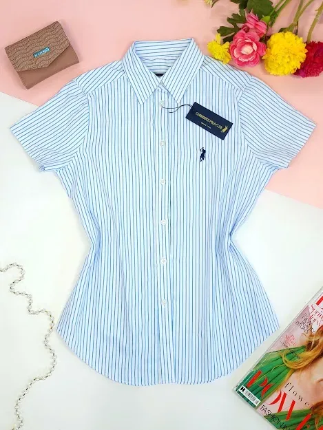 Camisa Cambrige Polo para dama de rayas