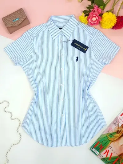 Camisa Cambrige Polo para dama de rayas