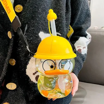 Botella de plástico diseño de pato, no incluye stickers