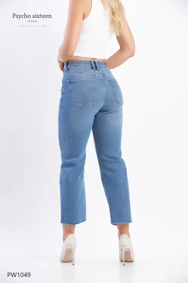 Jeans PSYCHO SIXTEEN para dama High Rise, Straight Leg, Corrped PW1049