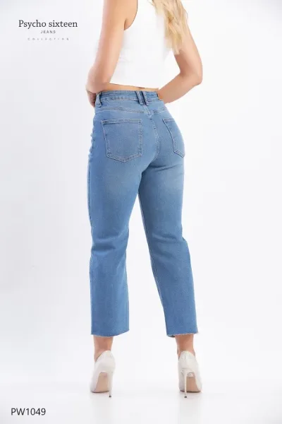 Jeans PSYCHO SIXTEEN para dama High Rise, Straight Leg, Corrped PW1049