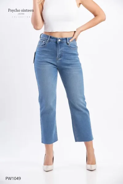 Jeans PSYCHO SIXTEEN para dama High Rise, Straight Leg, Corrped PW1049