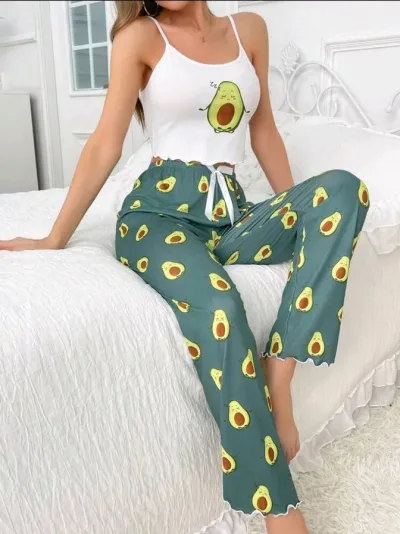 Pijama para dama diseño de aguacate