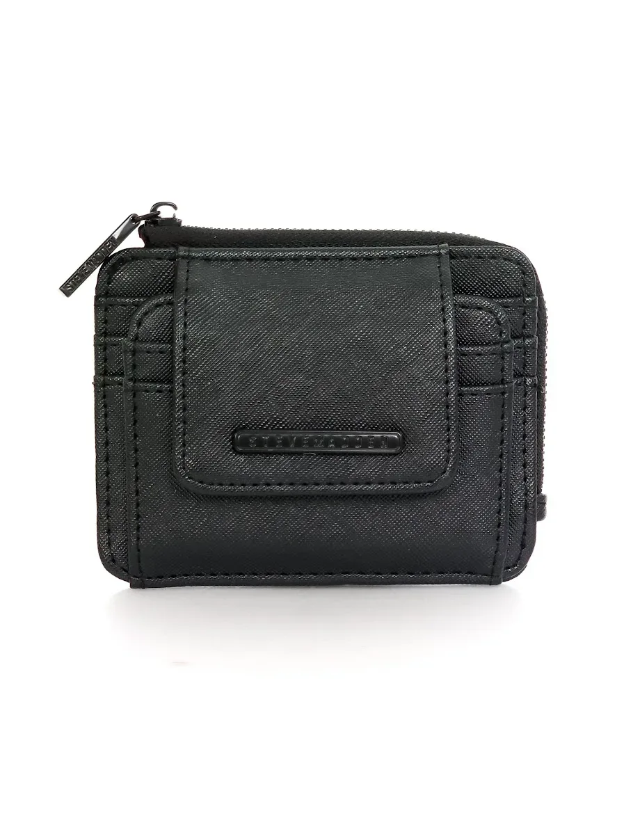 Tarjetero Steve Madden para dama color negro