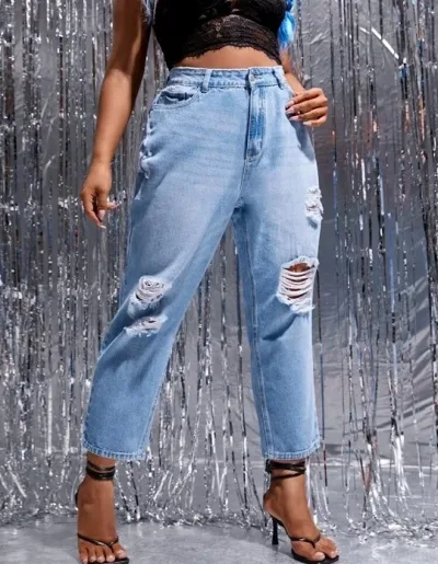 Jeans para dama de mezclilla talle alto