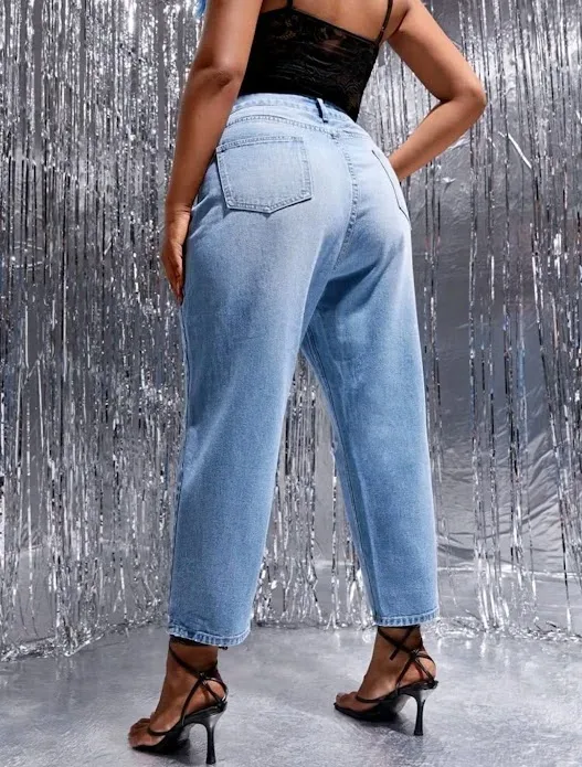 Jeans para dama de mezclilla talle alto