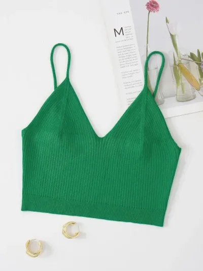 Crop top para dama color verde