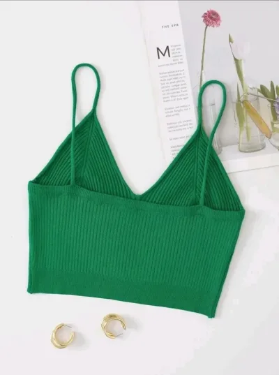 Crop top para dama color verde