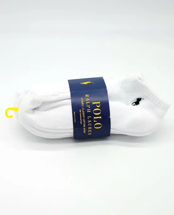Set 6 pares de medias US POLO ASSN para dama color blanco