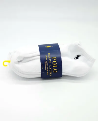 Set 6 pares de medias US POLO ASSN para dama color blanco