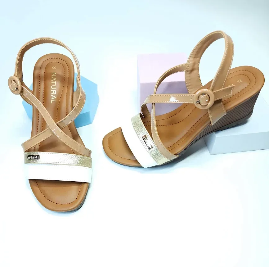 Sandalias Natural Vanessa Tan Pu para dama