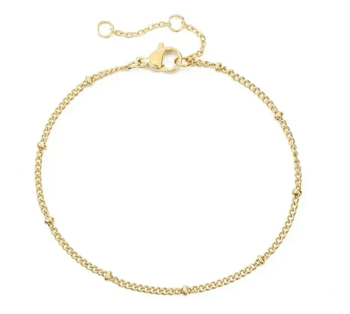 Pulsera para dama de acero inoxidable con baño de oro