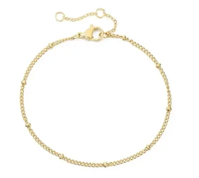 Pulsera para dama de acero inoxidable con baño de oro