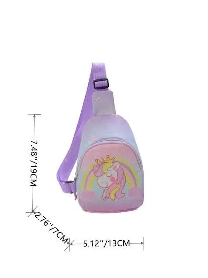 Bolso de pecho para niña de Unicornio