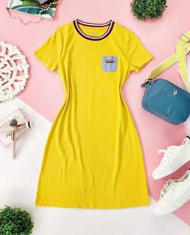 VestidoTommy Hilfiger para dama amarillo