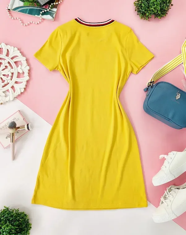 VestidoTommy Hilfiger para dama amarillo